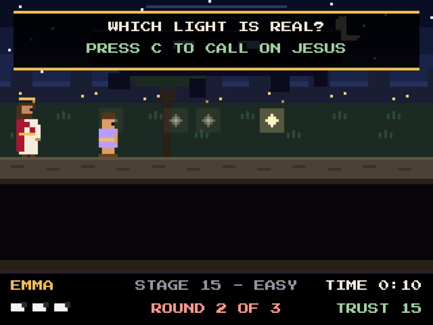 Gethsemane boss round: only one light is real