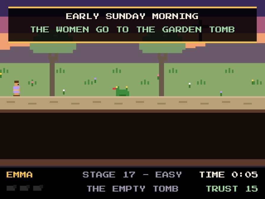Follow Me, Stage 17: the empty tomb at sunrise